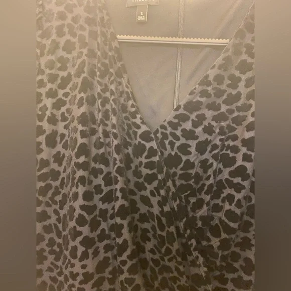 Talbots Black Cheetah Velvet Detail Wrap Dress - Picture 5 of 7